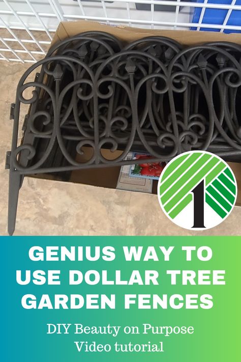 Diy Fence For Garden, Plastic Fencing Ideas, Dollar Tree Plastic Fence Diy, Dollar Tree Front Yard Ideas, Dollar Store Fence Ideas, Dollar Store Garden Ideas Diy Projects, Dollar Tree Lawn Decor, Plastic Fence Decorating Ideas, Dollar Store Backyard Ideas