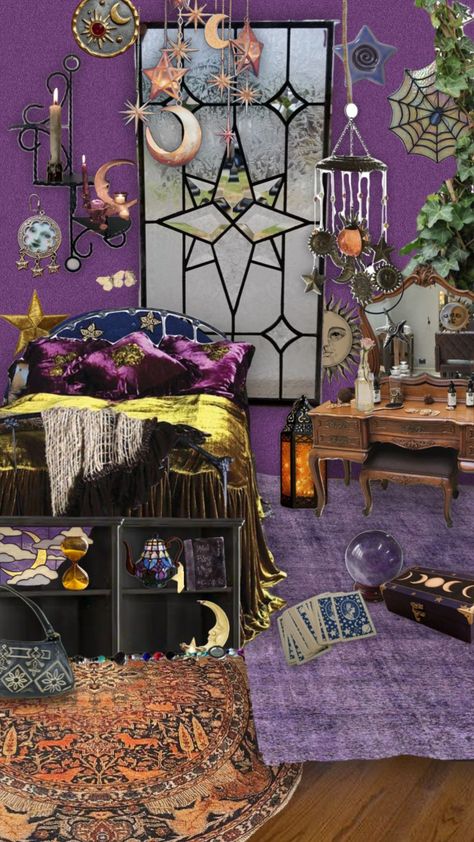 Whimsigoth Room, Whimsigoth Bedroom, Connect With People, Your Aesthetic, Creative Energy, Energy, Bedroom, Purple