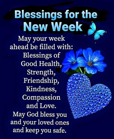 Week Blessings Quotes, Thankful Monday Blessings, New Week Blessings, Monday Blessings Family And Friends, Good Morning It's Monday Blessings Week Ahead, Mother’s Day Weekend Blessings, New Month Prayers And Wishes, New Week Prayer, Thank God It’s Friday Blessings