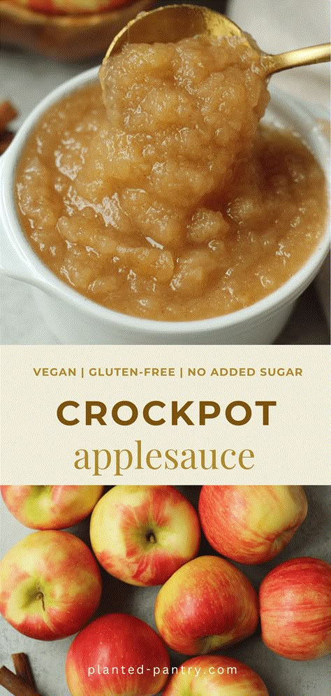 Easy Crockpot Applesauce Homemade Applesauce Crockpot, Crockpot Applesauce Recipe, Slow Cooker Applesauce, Crockpot Applesauce, How To Make Applesauce, Applesauce Recipe, Apple Sauce Recipes, Eating Fresh, Paleo Crockpot