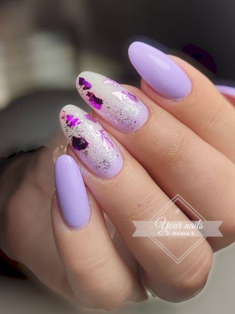 Purple Foil Nails, Nails Lilla, Ongles Gel Rose, Purple Foil, Marble Nail Art, Nail Pictures, Spring Nail Art, Foil Nails, Marble Nails