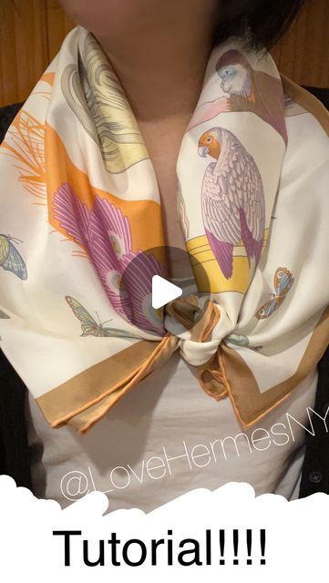 lovehermesnyc on Instagram: "Adding this to my tutorial library - use a 90x90cm scarf - fold in half, fold in half again, fold diagonally, tie two knots - DONE! Nice and easy 😇😋😇😋 Have fun! 
.
.
#lovehermesnycTeaforTwo
.
#hermesteafortwo #hermes90 #scarfknot #jonathanburton #scarfstyle #scarffashion #scarfoftheday #howtowearascarf #silkscarf #hermes #hermesscarf #hermesscarves #hermessilk #scarf #hermeslove #sotd🧣 #scarflover #hermestwilly #howtowearanhermesscarf" Swimsuit Coverup Ideas, Hermes Twilly, Scarf Knots, Silk Chiffon Scarves, How To Wear A Scarf, Faded Jeans, Hermes Scarf, Scarf Tying, Chiffon Scarf