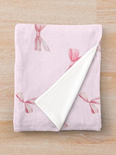 "Coquette Bows" Throw Blanket for Sale by Hannah Smith | Redbubble Hannah Smith, Coquette Bows, Pink Watercolor, Blankets For Sale, Sticker Sheet, Sticker Sheets, Throw Blanket, For Sale, Pink