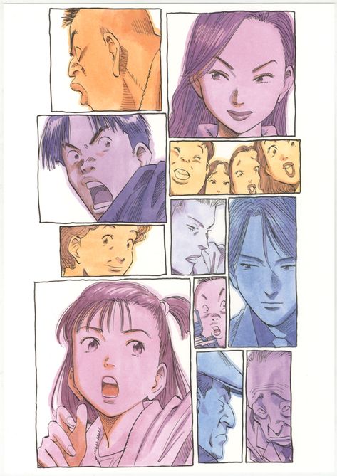 Naoki Urasawa, Asian Drawing, Comic Layout, Anime Monsters, Manga Artist, Anime Wall Art, 90s Anime, Ethereal Art, Monster Art