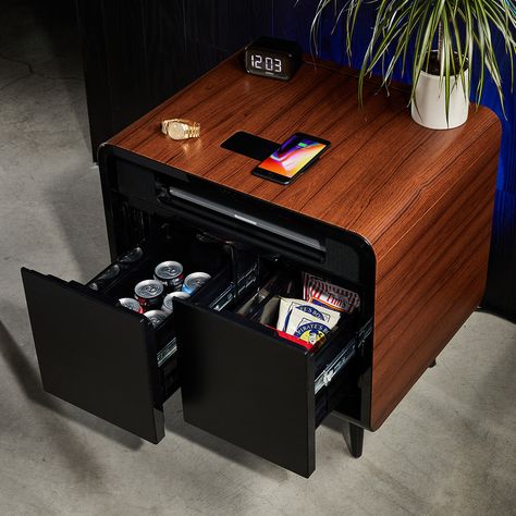 Fridge Ideas, Hangout Space, Teen Lounge, Smart Refrigerator, Motion Detector, Livingstone, Wireless Charging Pad, Smart Furniture, Modern Coffee Table