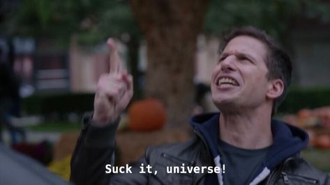 Brooklyn Nine Nine Funny, Cursed Memes, Jake Peralta, Andy Samberg, Septième Art, Brooklyn 99, Out Of Context, Drama Quotes, Brooklyn Nine Nine