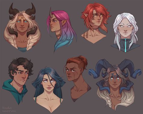 ArtStation - OCs lineup Character Sheets, Character Sheet, Art Design, Art