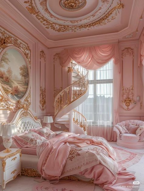 Coquette Pink Bedroom, Princess Room Ideas Aesthetic, Royal Room Ideas, Sleeping Beauty Bedroom, Rococo Aesthetic Bedroom, Adult Princess Bedroom, Princess Bedroom Aesthetic, Princess Aesthetic Room, Fancy Rooms