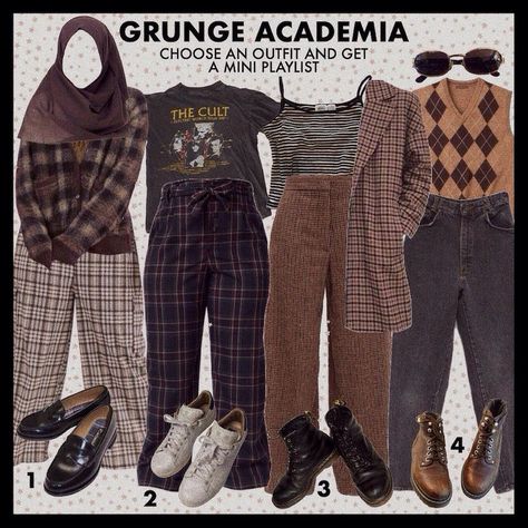 Grunge Academia Aesthetic, Grunge Academia Outfits, Academia Aesthetic Fashion, Grunge Academia, Academia Aesthetic Outfit, Chaotic Academia, Academia Outfits, Academia Style, Niche Memes