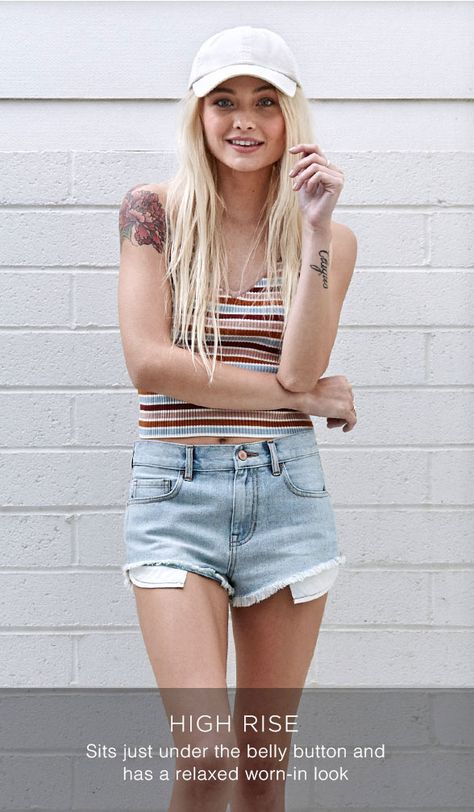 PacSun Denim Shorts For Women, Festival Shorts, Cutoff Shorts, Casual Outfit Ideas, Shorts For Women, Cut Off Shorts, Pacsun, Casual Outfit, Women's Shorts