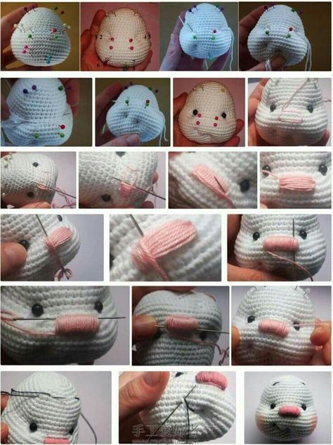 Crocheted Stuffed Animals, Crochet Eyes, Confection Au Crochet, Crochet Bunny Pattern, Pola Amigurumi, Amigurumi Tutorial, Crochet Amigurumi Free, Crochet Diy, Crochet Bunny