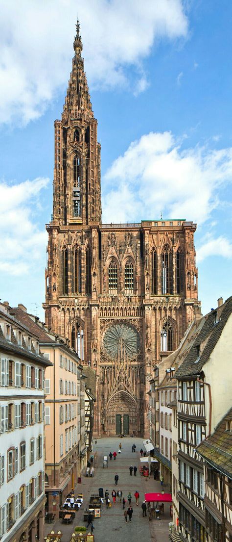 Strasbourg Cathedral - Northern France Strasbourg Cathedral, Alsace France, Cathedral Architecture, Strasbourg France, Sacred Architecture, Religious Architecture, Gothic Architecture, Colmar, Place Of Worship