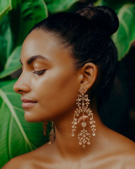 @wedreamincolour shared a photo on Instagram: “Our Jardiniere earrings. Now 30% off (along with all regular priced styles) for a limited time with the code STILLSUMMER.…” • Sep 3, 2020 at 3:16am UTC Product Placement Photography, Blooming Vines, Stylish Jewelry Accessories, Dressy Earrings, Long Statement Earrings, Run The Jewels, Stone Accessories, Indian Wedding Jewelry, Style Savvy