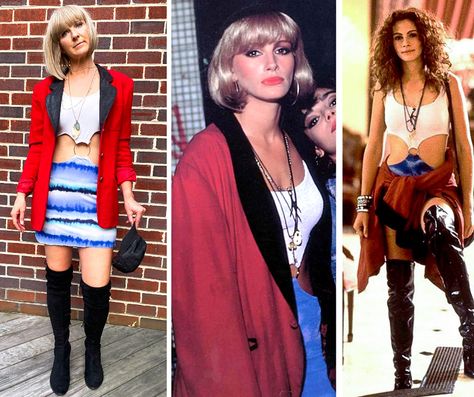 DIY Thrift Store Pretty Woman Halloween Costume - South Lumina Style 80s Diy Costume, Thrift Store Halloween Costume, Pretty Woman Halloween Costume, Pretty Woman Halloween, Fergie Boots, Pretty Woman Costume, Halloween 23, Diy Costumes Women, 90s Theme