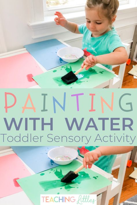 Painting With Water, Water Play Activities, Easy Toddler Activities, Sensory Activities Toddlers, Sensory Activity, Toddler Sensory, Diy Bebe, Daycare Activities, Aktivitas Montessori