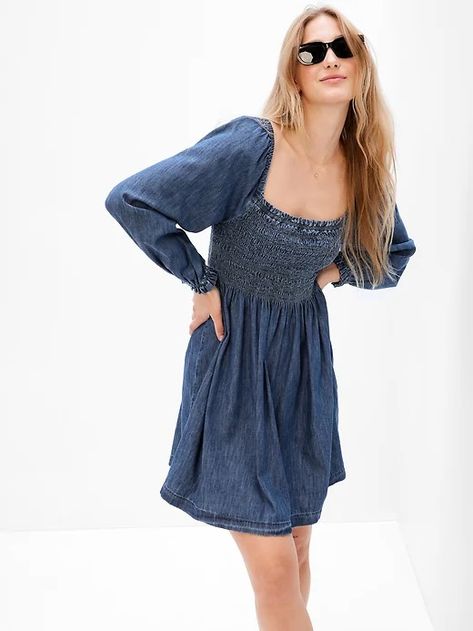 Discover great products at the best prices at Dealmoon. Denim Puff Mini Dress. Price:$25.00 Denim Short Dress, Puff Mini Dress, Friendly Outfits, Gap Denim Shorts, Dress Square Neck, Denim Short Dresses, Safe Journey, Puff Dress, Denim Dresses