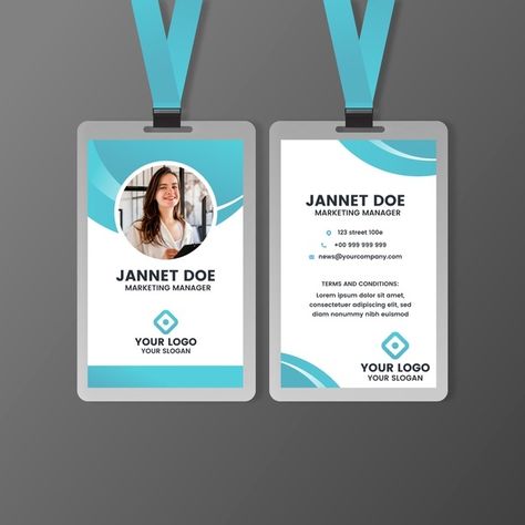 Identity Card Design, Employee Id Card, Employees Card, Certificate Background, Corporate Id, Id Card Template, Business Identity, Digital Business Card, Happy Cards