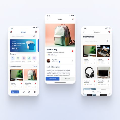 D’Mall - E-commerce App E Commerce App Mobile Ui, E Commerce App Ui, Desing App, Ecommerce Ui Design, E Commerce App, Ux Kits, Ecommerce App, Ux Mobile, Mobile App Design Inspiration