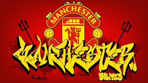 art of the Manchester United Football Club Manchester United Art, Vines Funny, United Air, Manchester United Football Club, Vines Funny Videos, Manchester United Football, Street Art Graffiti, Man United, Soccer Team