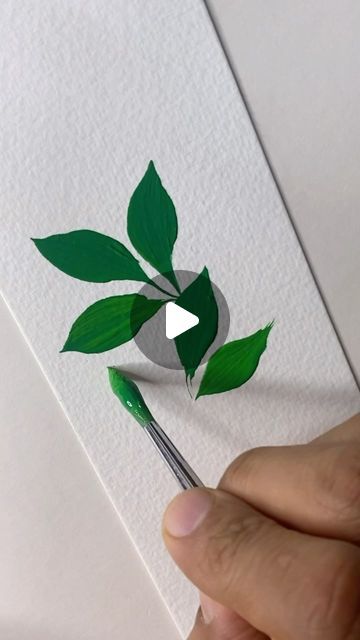 Painting Leaves Acrylic Easy, Painting Leaves Acrylic, Painting Flowers Tutorial, Simple Acrylic, Flowers Tutorial, Art Hub, Peace Art, Trending Songs, Simple Acrylic Paintings