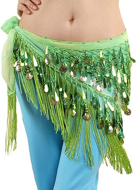 AmazonSmile : Lauthen.S Belly Dance Hip Scarf with Tassels Sequins, Triangle Coins Wrap Skirt Music Festival Clothing Purle : Clothing, Shoes & Jewelry Belly Dance Hip Scarf, Scarf With Tassels, Hip Scarf, Hip Scarves, Music Festival Outfits, Mermaid Costume, Festival Clothing, Dance Skirt, Tie Design