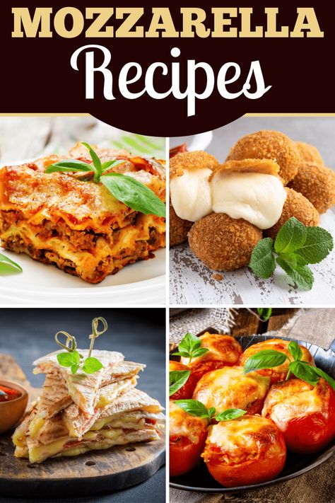 These mozzarella recipes are guaranteed to make your mouth water! From lasagna to salad to pizza and pasta, mozzarella shines in these easy dishes. Mozzarella Lunch Ideas, Recipes With Fresh Mozzarella Slices, Fresh Sliced Mozzarella Recipes, Mozzarella Recipes Healthy, Recipes Using Fresh Mozzarella Cheese, Mozzarella En Carozza Recipe, Mozzarella Dishes, Recipes With Fresh Mozzarella, Fresh Mozzarella Recipes