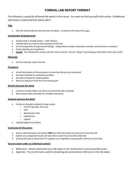 Scientific data , 7 Formal Lab Report Template : Formal Lab Report Format Report Writing Format, Free Science Worksheets, Lab Report Template, High School Chemistry, Biology Labs, Lab Report, Essay Format, Ap Biology, Chemistry Labs