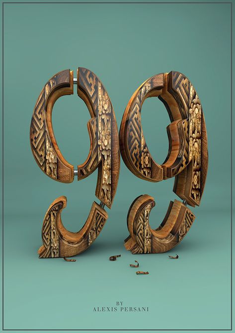 /// 100 Creativ Numbers /// on Behance Number Wallpaper, 3d Type, Number Nine, 3d Typography, Stylish Letters, Anime Backgrounds Wallpapers, Numbers Font, Apple Wallpaper, Typography Art