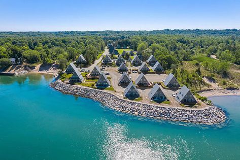 Sleep On Lake Michigan in One of These Many Chalets on the Water Whitehall Michigan, Glen Lake Michigan, Crystal Lake Michigan, Lake Michigan Beach Resorts, Lake Huron Michigan, Marquette Michigan, Lake Michigan Surfing, Houseboat Rentals, Houghton Lake Michigan