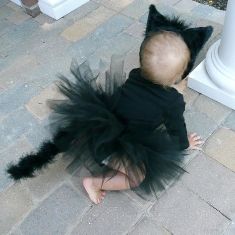 Toddler Cat Costume Ideas on Pinterest | Cat Ears, Diy Cat Ears and Diy Cat Costume Cat Costume Ideas, Toddler Cat Costume, Baby Cat Costume, Black Cat Dress, Baby Black Cat, Black Cat Halloween Costume, Cat Costume Kids, Sibling Halloween Costumes, Kitty Costume