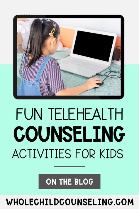 Teletherapy Activities For Kids, Virtual Therapy Activities For Kids, Telehealth Therapy Activities For Kids, Counseling Activities For Kids, Coping Skills For Kids, Child Counseling, Therapy Interventions, Counseling Techniques, Skills For Kids