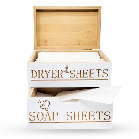 We are live! Diy Dryer Sheet Dispenser, Rustic White Farmhouse, Dryer Sheet Holder, Laundry Room Organizer, Sheet Storage, Room Organizer, Dryer Sheet, Fabric Softener Sheets, Detergent Dispenser