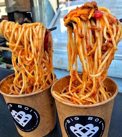 Pasta To Go, Pasta Cup, Pasta Shop, Food Truck Menu, Food Business Ideas, Pasta Bar, Catering Ideas Food, Big Boi, Food Truck Design