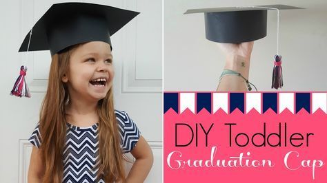 DIY Toddler Graduation Cap - YouTube Diy Grad Cap, Kindergarden Graduation, Teacher Graduation Cap, Preschool Graduation Party, Kindergarten Graduation Party, Diy Preschool, Pre K Graduation, Grad Hat, Graduation Crafts