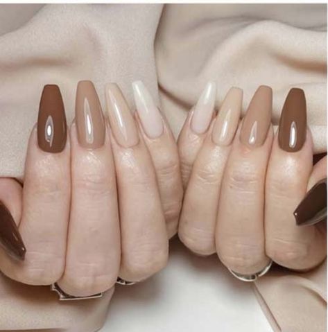 Beige Gel Nails, Multicolored Nails, Nail Shimmer, Work Nails, Nail Designs Glitter, Brown Nails, Girls Nails, Fabulous Nails, Chic Nails