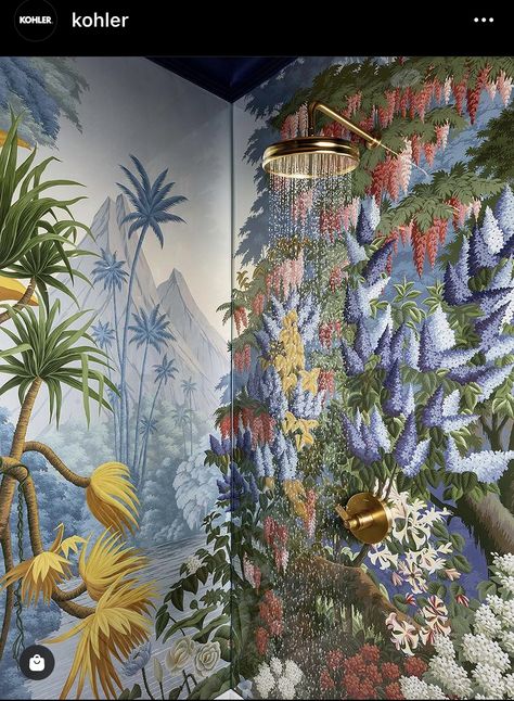 Chinoiserie Art Deco, Gournay Wallpaper, Chinoiserie Room, De Gournay Wallpaper, Tropical Interior Design, Interior Murals, Hand Painted Wallpaper, West Palm Beach Florida, Palm Beach Florida