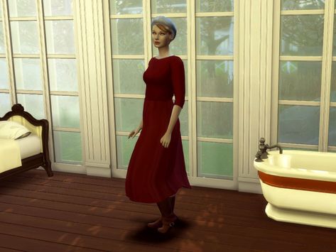 lucydels98's Offred - June outfit | The Handmaid's Tale Sims 4 Handmaids Tale Cc, Handmaid's Tale, Suede Skirt, Detailed Sweater, Sims Community, Body Suit, Sims Resource, Sims Cc, Featured Artist