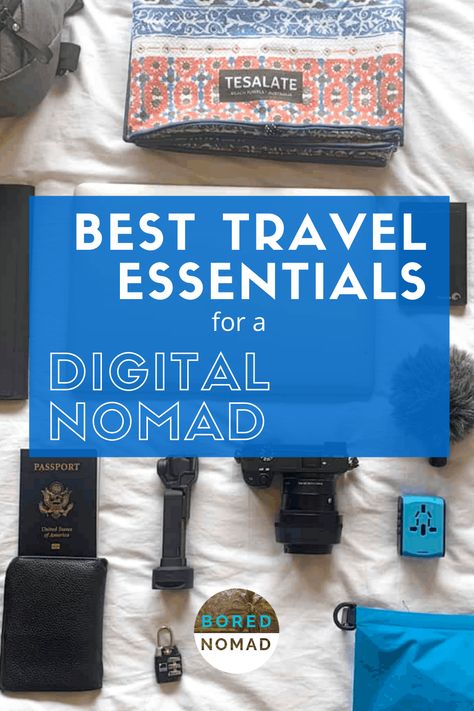 Jobs Abroad, Travel Packing Essentials, International Travel Essentials, My Essentials, Digital Nomad Life, Nomad Lifestyle, Packing Essentials, Digital Nomad Lifestyle, Travel Essentials List