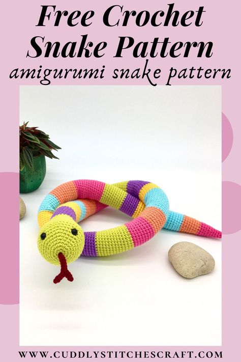 Snake Crochet Pattern, Crochet Snake Pattern, Amigurumi Snake, Diy Plushies, Snake Crochet, Crochet Snake, Diy Crochet Toys, Owl Crochet Patterns, Crochet Sheep