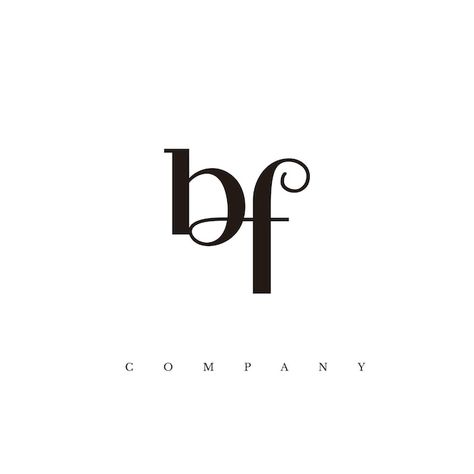 Bf Monogram Logo, Logo With Initials, Bf Logo Design, Bf Monogram, Wedding Initials Logo Design, Bf Logo, Wedding Initials Logo, Packaging Box Design, Wedding Photography Logo