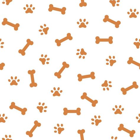 Dog Doodles Simple, Dog Bone Pattern, Cartoon Dog Drawing, Paw Cartoon, Bone Drawing, Cute Seamless Pattern, Dog Paw Prints, Dog Background, Doodle Vector