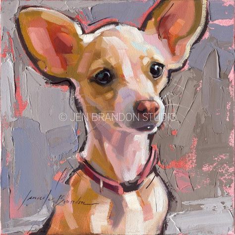 Chihuahua Decor Dog Pet Portrait Original Oil Painting | Etsy Chihuahua Painting, Boxer Pup, Dog Portraits Art, Chihuahua Art, Puppy Art, Equestrian Art, Boxer Puppies, Equine Art, Dog Paintings