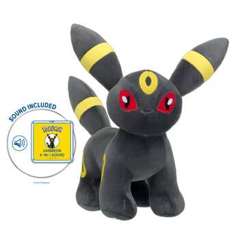 Pokemon Plushie | Pokemon Stuffed Animals | Build-A-Bear® Umbreon Plush, Dark Type Pokemon, Bear Pokemon, Pokemon Stuffed Animals, Pokemon Umbreon, Pokemon Dolls, Eevee Evolutions, Type Pokemon, Pokemon Plush