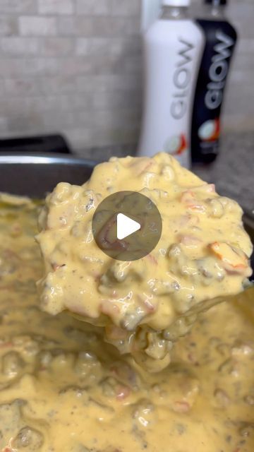 Velveeta Rotel Dip Crockpot, Appetizer Crockpot Recipes, Rotel Dip With Ground Beef Cream Cheese, Rotella Dip, Crock Pot Pot Luck Dishes, Rotel Dip With Cream Cheese, Best Rotel Dip, Rotel Dip With Ground Beef, Easy Rotel Dip