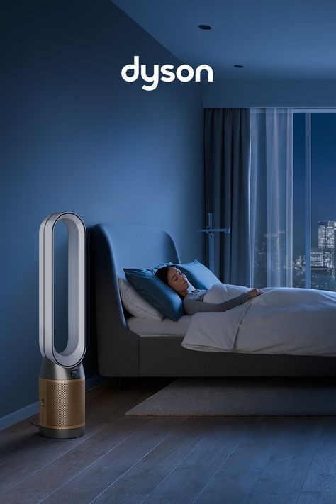 Struggling to sleep in the summer heat?   As pollution levels and temperatures may rise this season, it's important to take control of your indoor environment. Dyson air purifiers are engineered with Night mode that monitors and purifies, using the quietest settings and dimmed display. To help you enjoy a peaceful slumber. Dyson Air Conditioner, Dyson Fan, Dyson Air Purifier, Bedroom Gadgets, Room Air Conditioner, Night Mode, Poster Design Inspiration, Motion Graphics Design, Air Purifiers