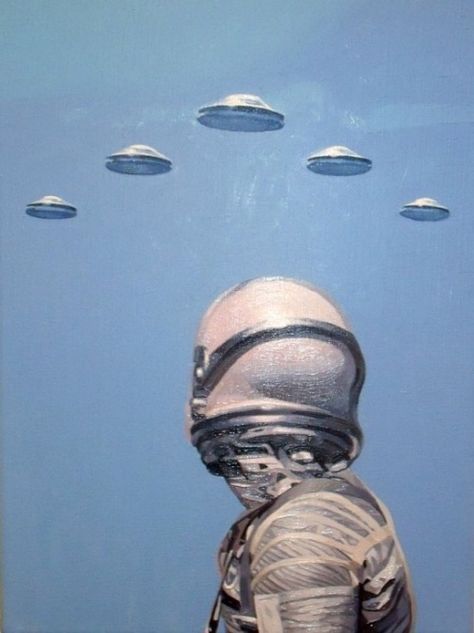 “The ships hung in the sky in much the same way that bricks don’t.”  The Hitchhiker’s Guide to the Galaxy Ufo Art, Icona Pop, Flying Saucers, Behind Blue Eyes, Aliens And Ufos, Flying Saucer, Space Suit, Science Fiction Art, To Infinity And Beyond