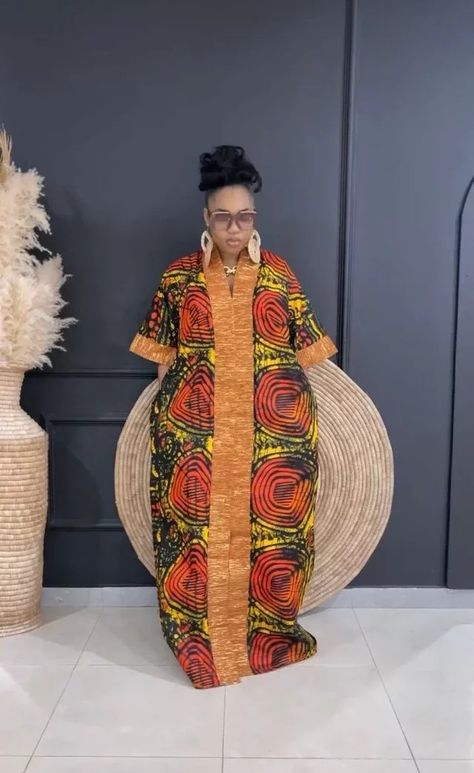 Ankara Long Maxi Gown Styles, Danshiki Style For Female, Nigerian Dress Designs, Long Ankara Bubu Gown Styles 2024, Ankara Long Bubu Gown Styles For Women, Casual Nigerian Outfits, Nigeria Bubu Gown Styles, Big Gowns For Women, Bubu Ankara Styles