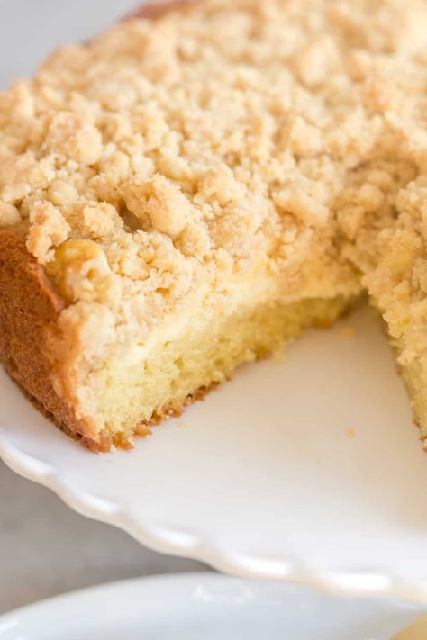 Lemon Coffee Cake with Cream Cheese Filling 6in Cake, Apple Streusel Cake, Cornmeal Cake, Lemon Coffee, Crumb Coffee Cakes, Cream Cheese Coffee Cake, Streusel Cake, Almond Pound Cakes, Lemon Layer Cakes