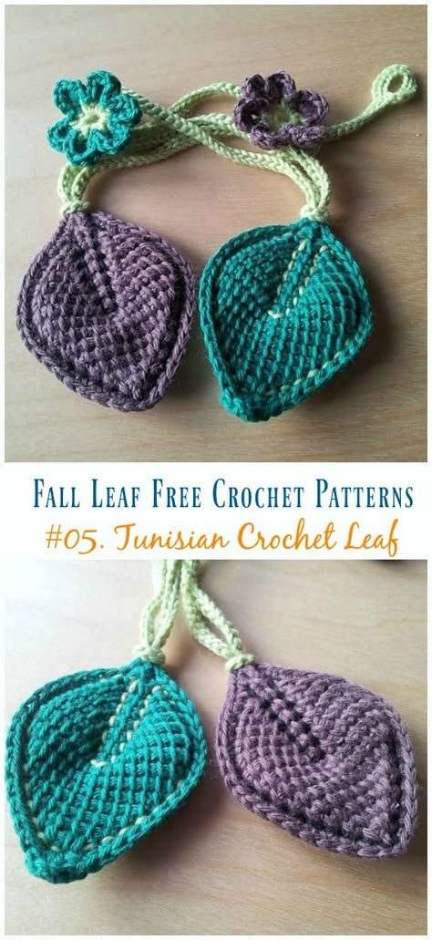 Tunisian Crochet Leaf Crochet Free Pattern - Autumn #Leaf; Free #Crochet; Patterns Afghan Tunisian Crochet Patterns, Tunisian Crochet Leaf Pattern, Tunisian Crochet Amigurumi, Tunisian Crochet Leaf, Tunisian Crochet Bookmark, Tunisian Crochet Free Patterns, Free Tunisian Crochet Patterns, Tunisian Crochet Free, Tunisian Crochet Blanket