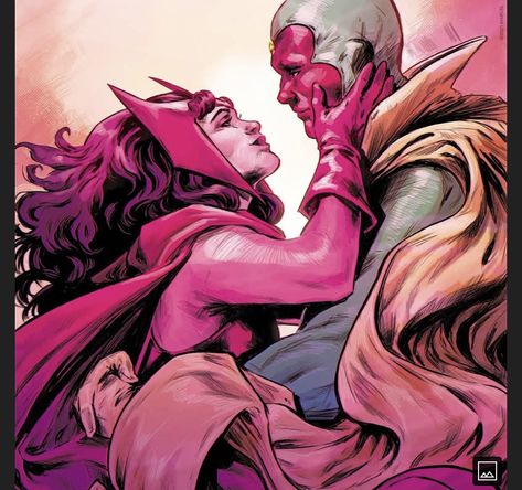 Vision Marvel Comics, Super Hero Art, Vision Comic, Scarlet Witch Comic, The Scarlet Witch, Vision Art, Scarlet Witch Marvel, Scarlett Witch, Wanda And Vision